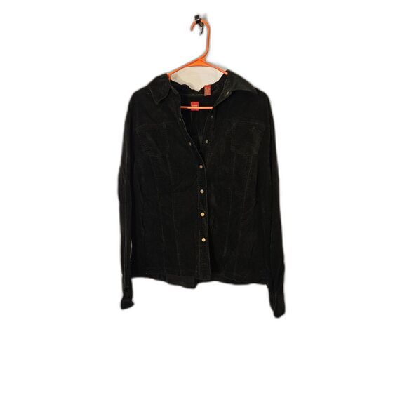 Valerie Stevens Velvet Like Black Long Sleeve Top -- ITEM #3420 - Picture 1 of 5